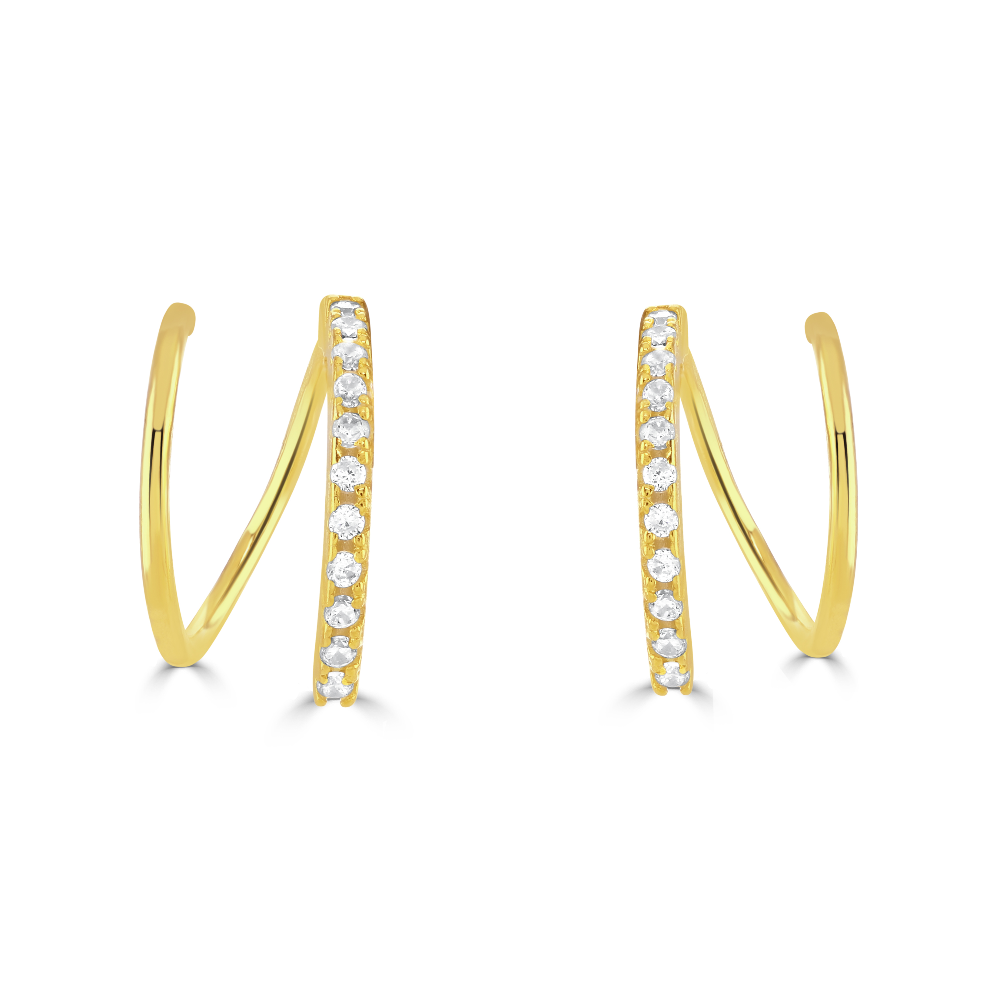 Faux double online hoop earring