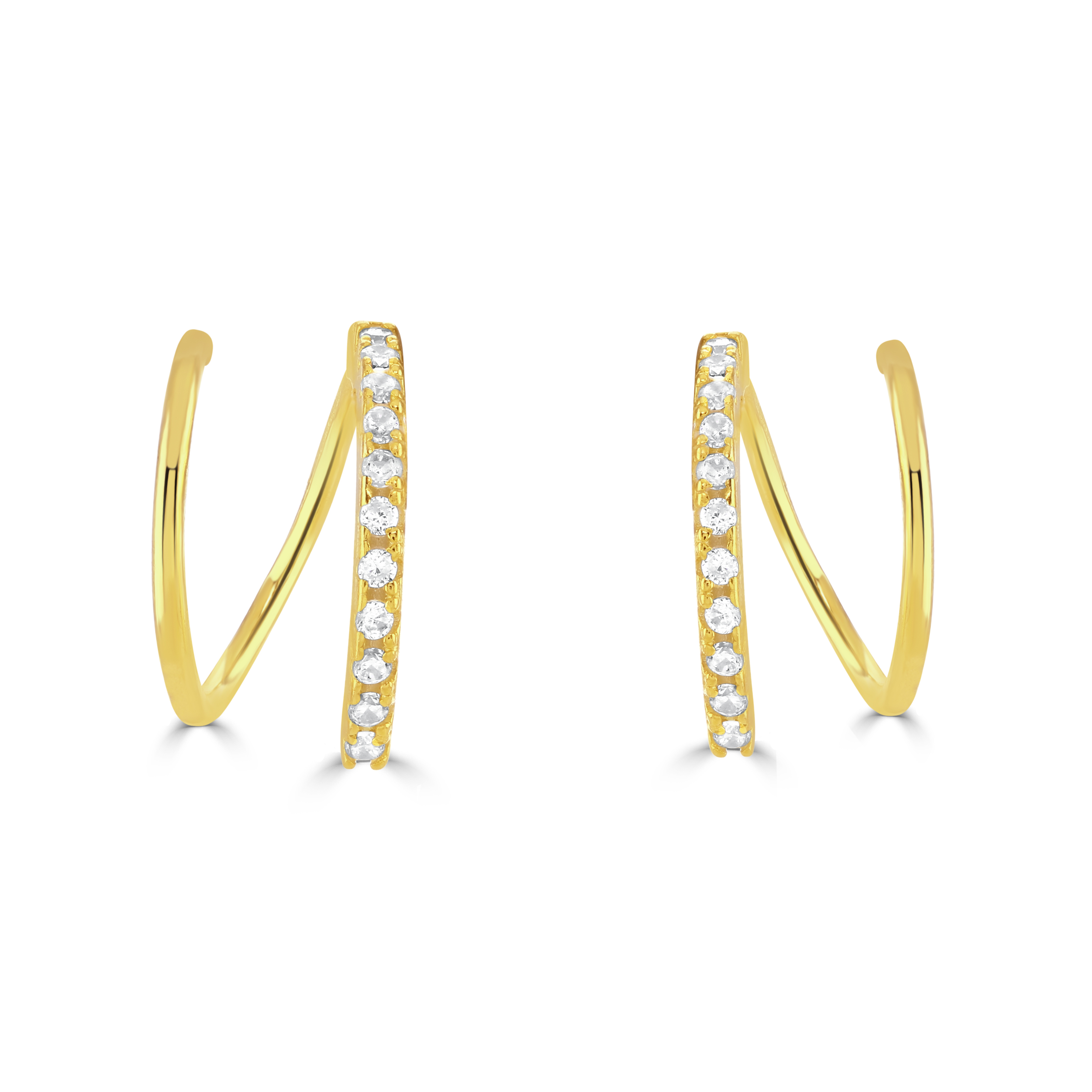 Faux double hoops deals