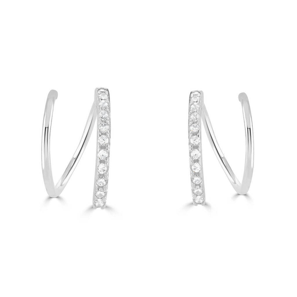Fake double hoop earrings cheap